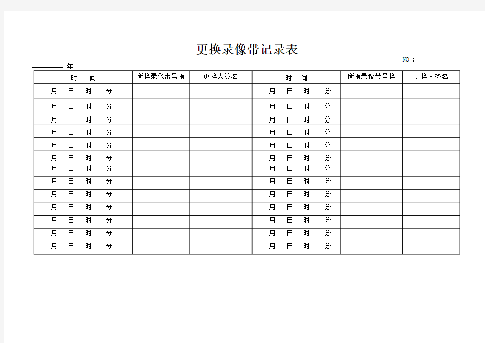 某知名公司物业管理常用表格