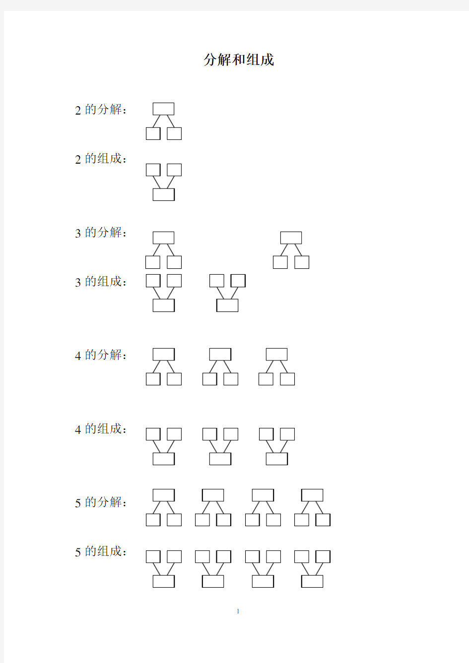 (完整版)10以内数字的分解和组成