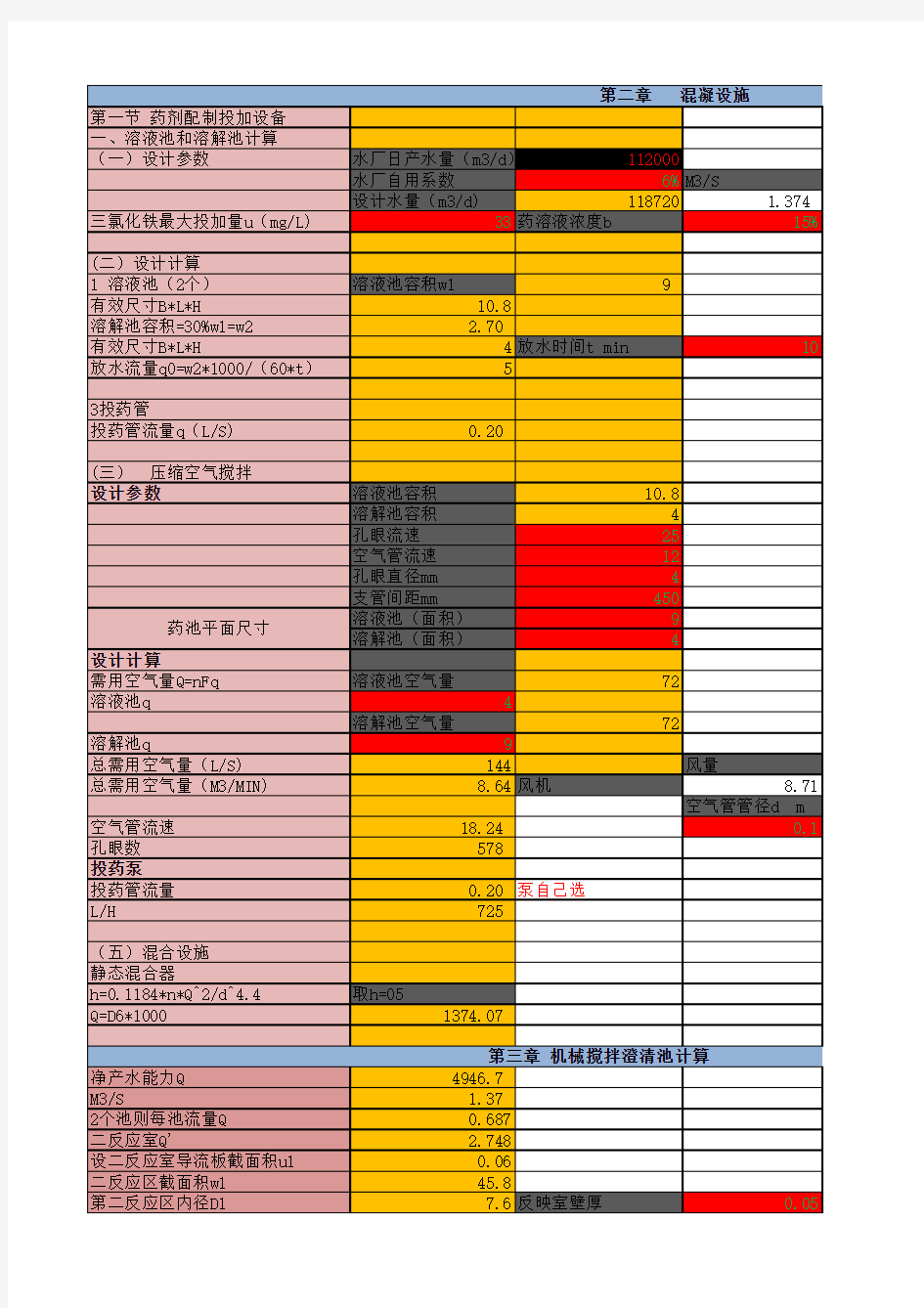 河北工业大学 给水厂课程设计