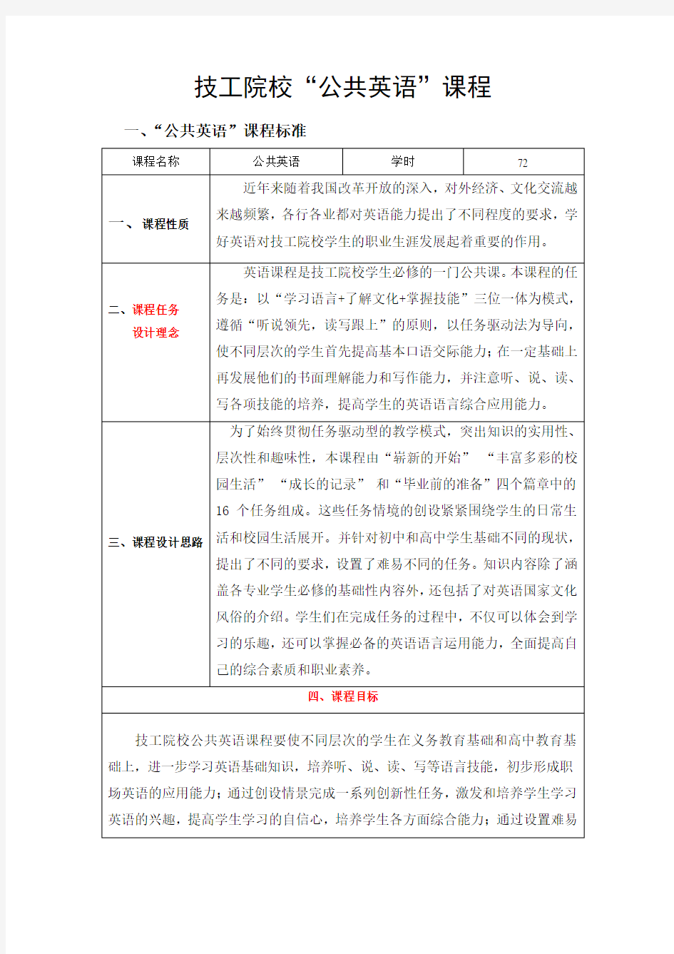 技工院校英语课标xiugai