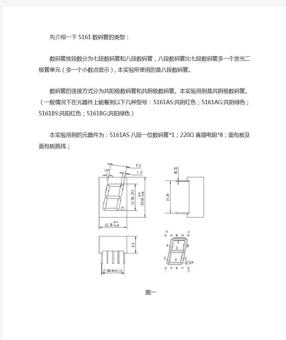 数码管规格参数