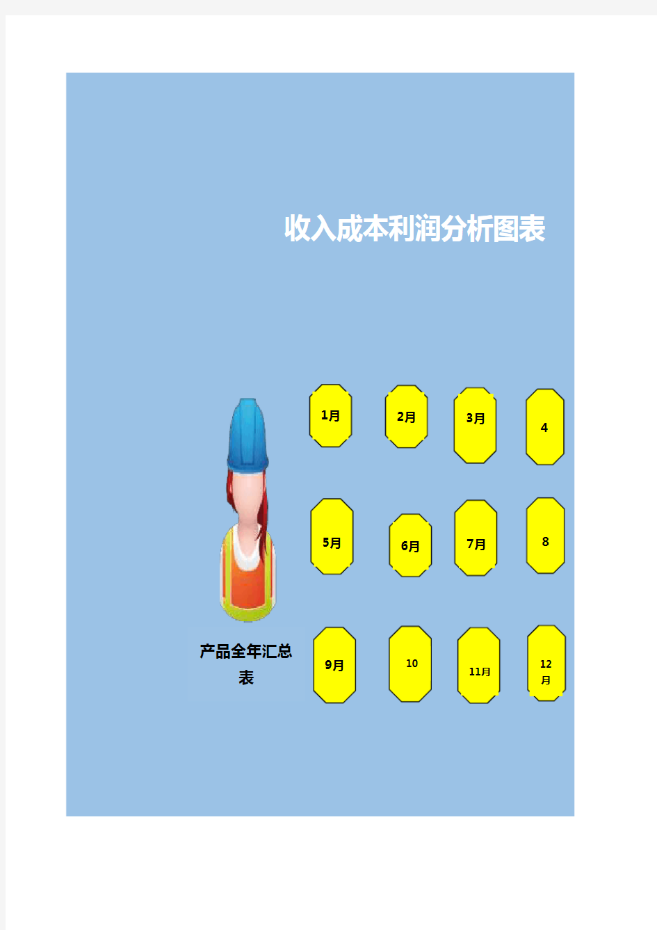 收入、成本、利润动态分析图表