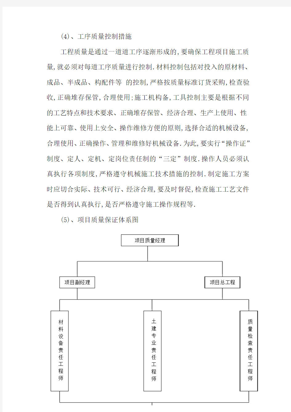 项目工程目标及各项保证措施分解