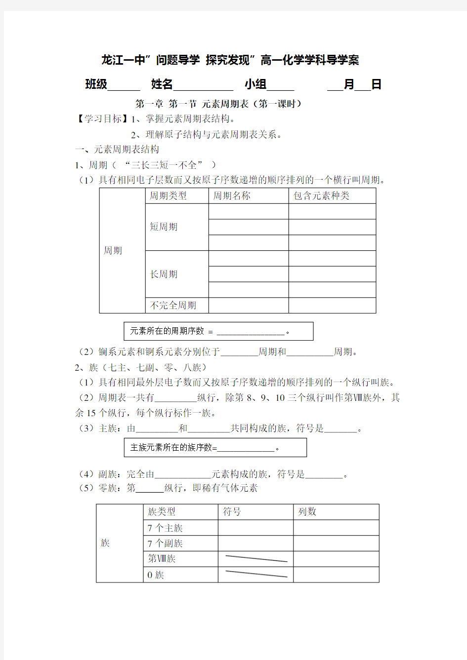 1.1.1元素周期表