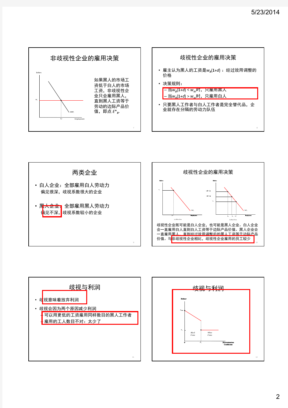 清华大学劳动经济学-劳动歧视