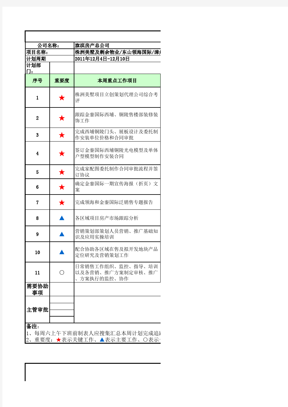 营销策划部十二月工作计划12.3