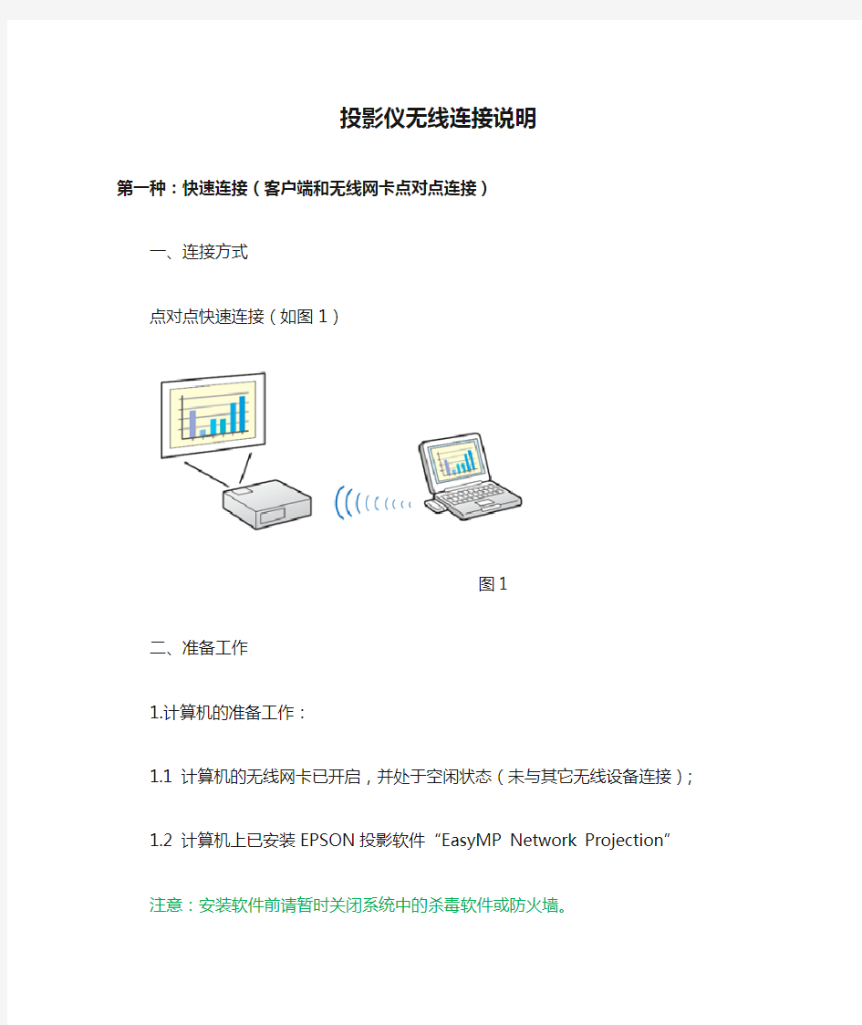 投影仪无线连接说明