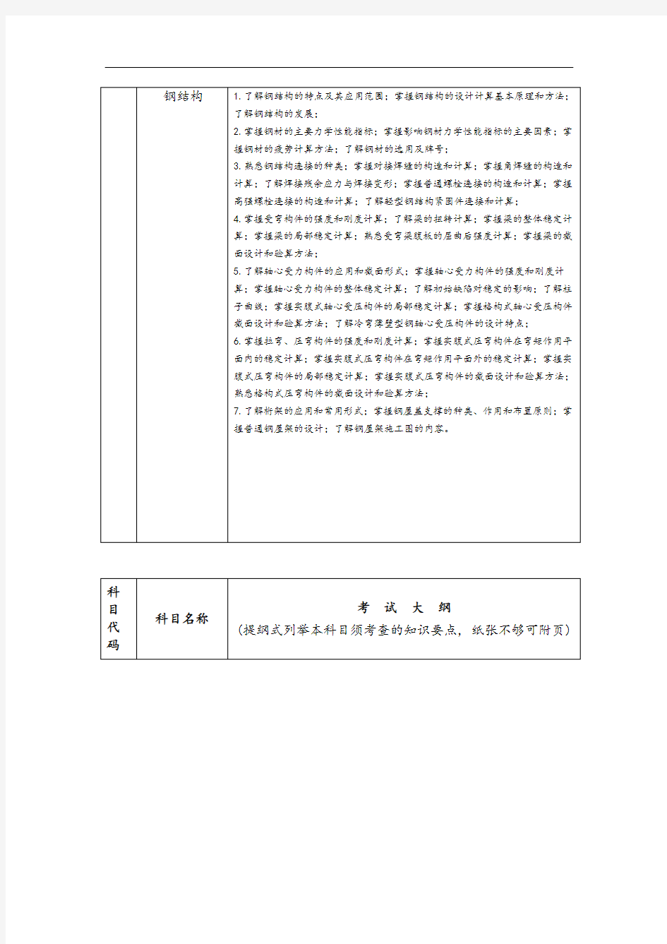 湖南大学土木工程复试大纲