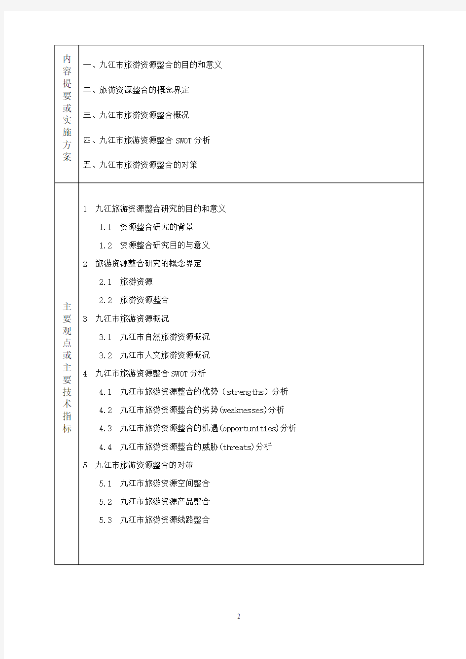 九江市旅游资源整合研究