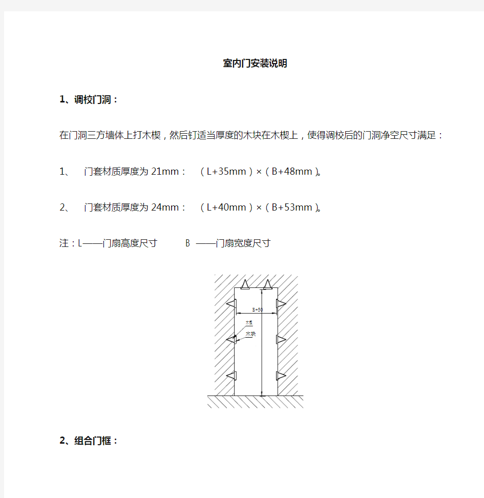 室内门安装流程说明