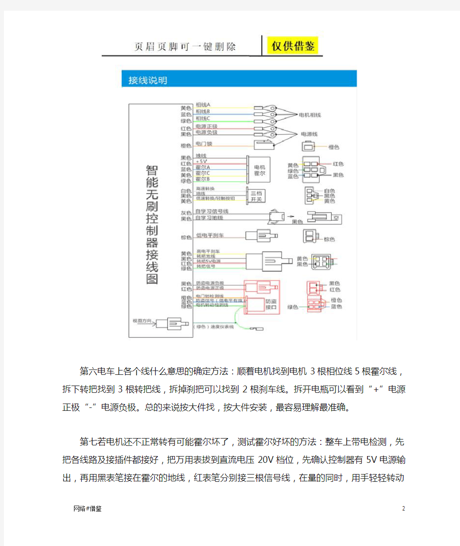 高标电动车控制器接线图详解(苍松借鉴)