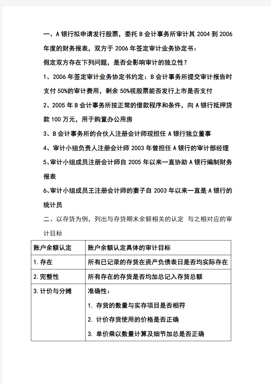 审计案例分析报告作业