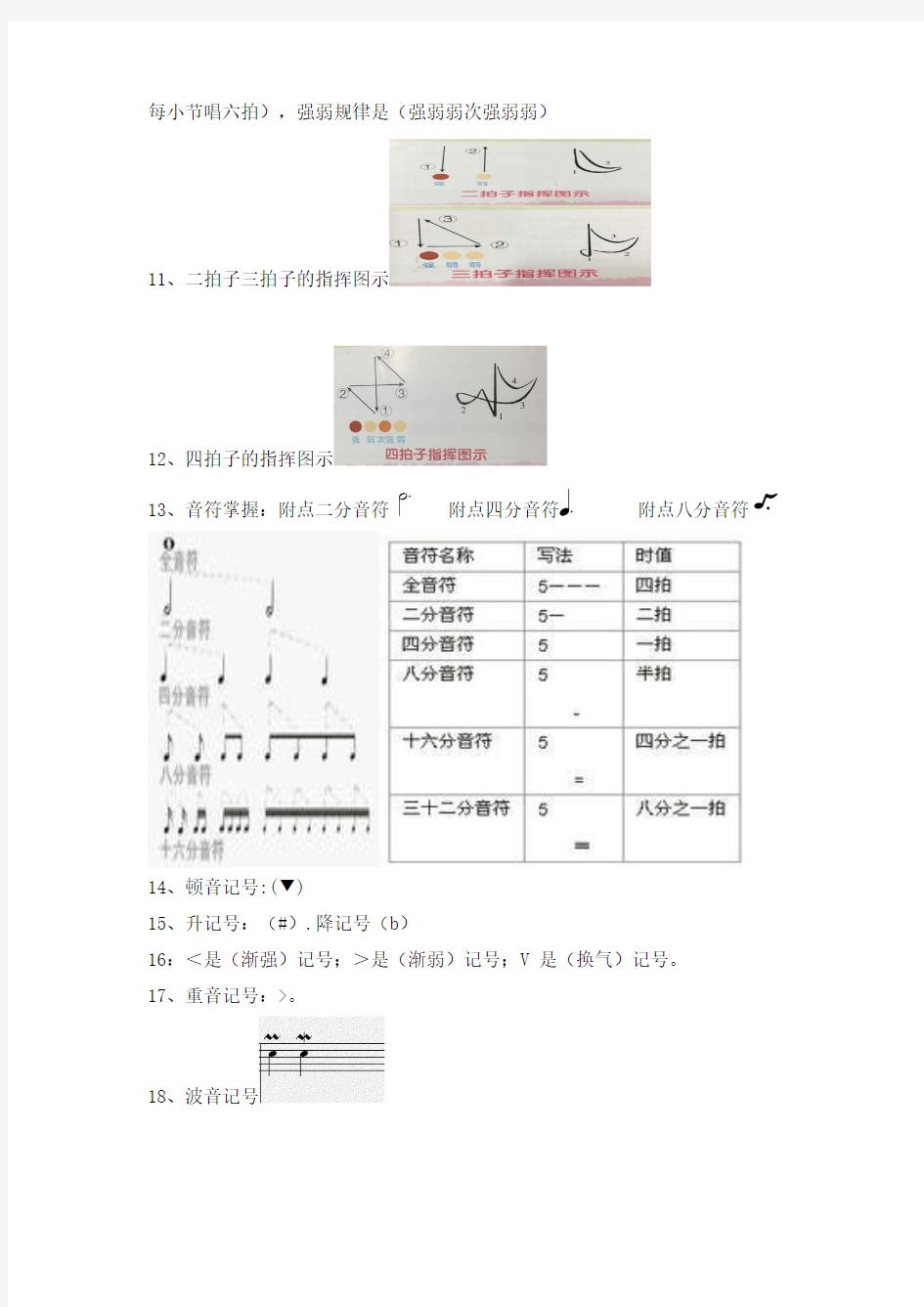 【强烈推荐】五年级音乐知识点总结