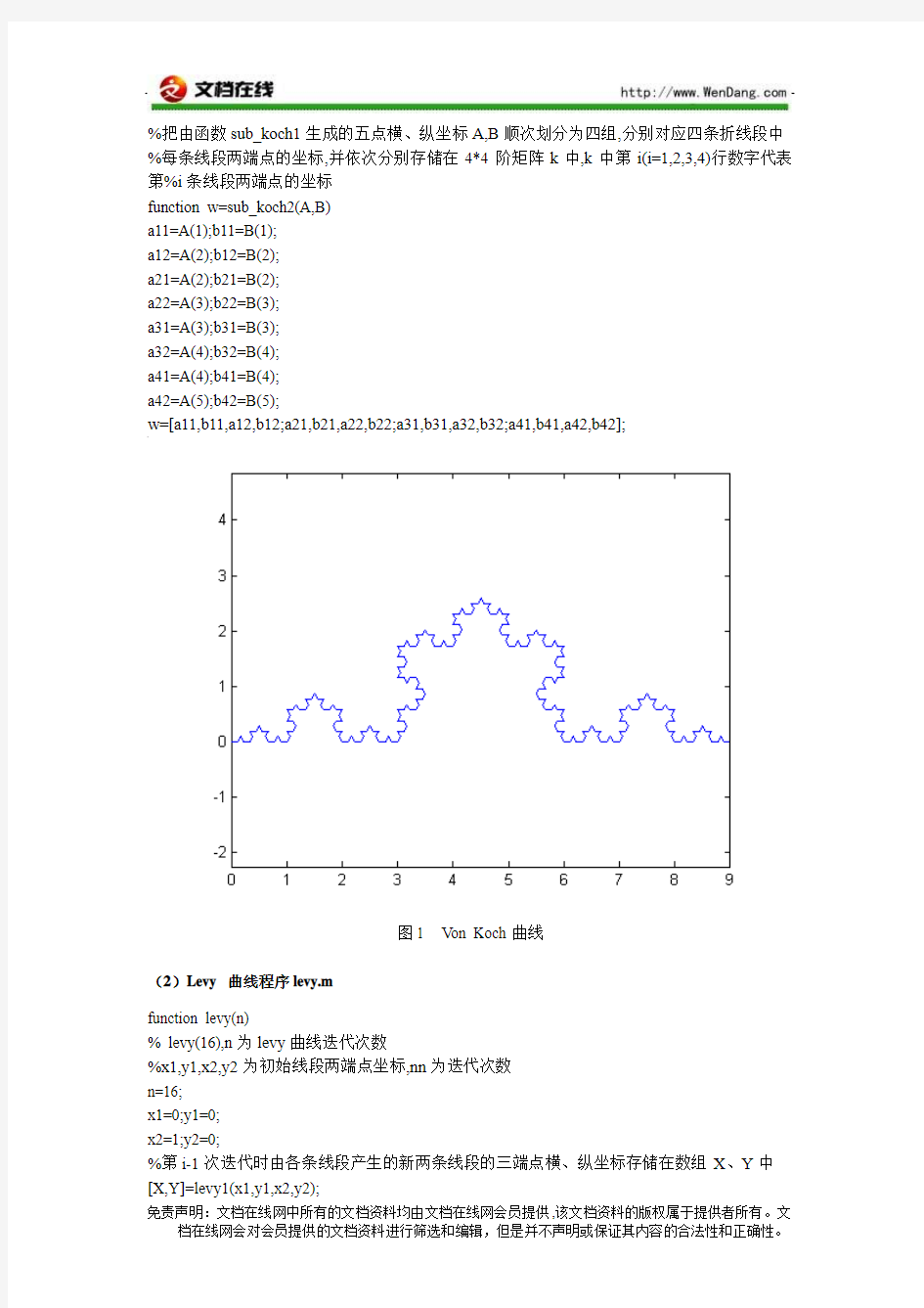 分形几何中一些经典图形的Matlab画法+[文档在线提供]