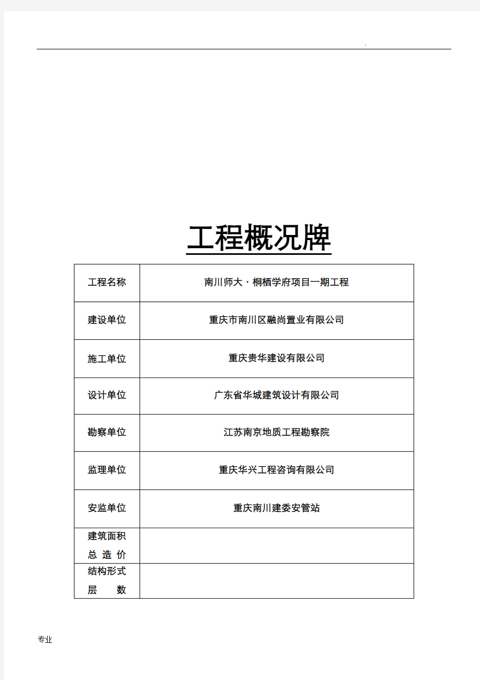 施工现场九牌二图统一规定