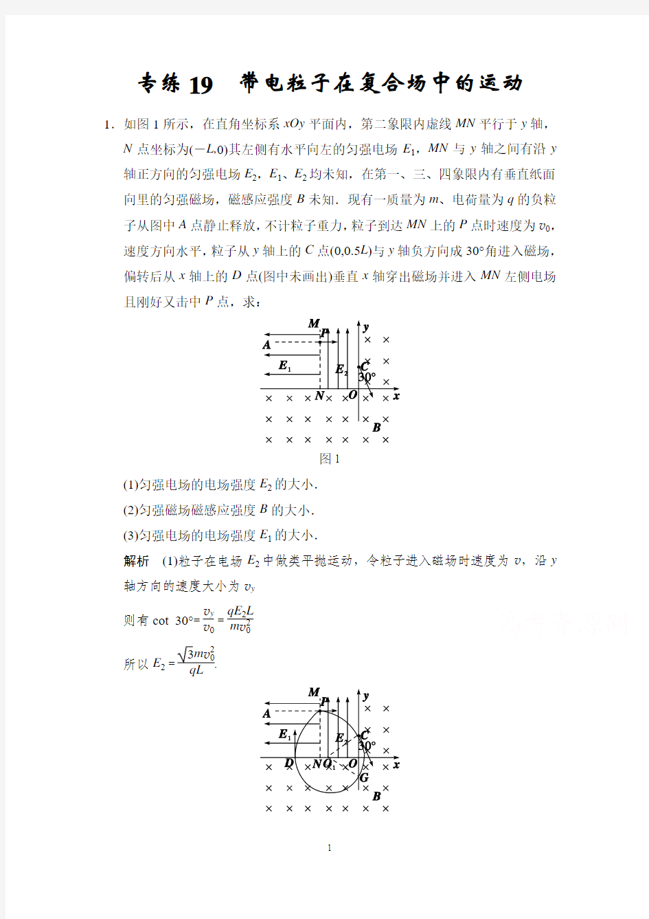 2015高考物理二轮复习题型通关 专练19