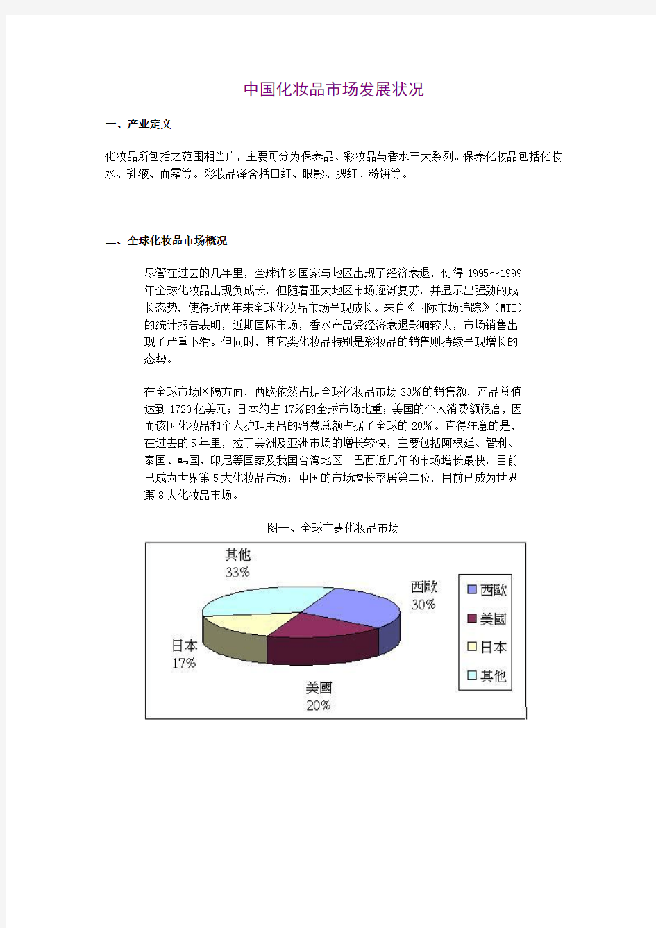 《中国化妆品市场发展状况报告》终极数据