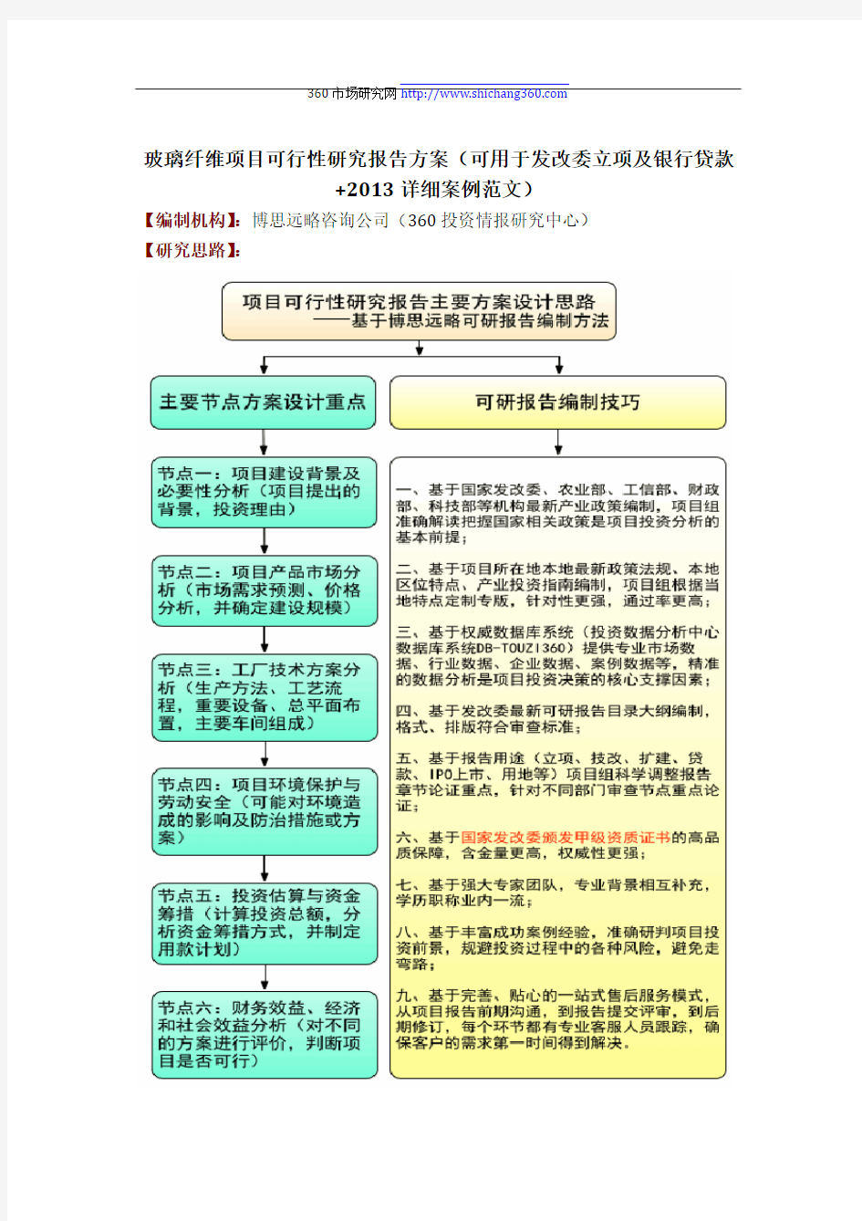 玻璃纤维项目可行性研究报告方案(可用于发改委立项及银行贷款+2013详细案例范文)