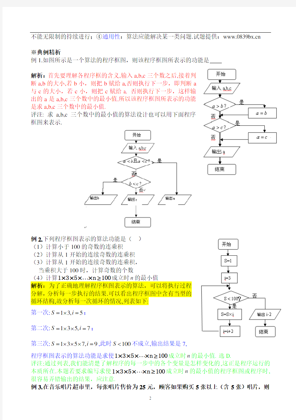 高一数学必修三算法初步(知识总结++高考真题讲练)