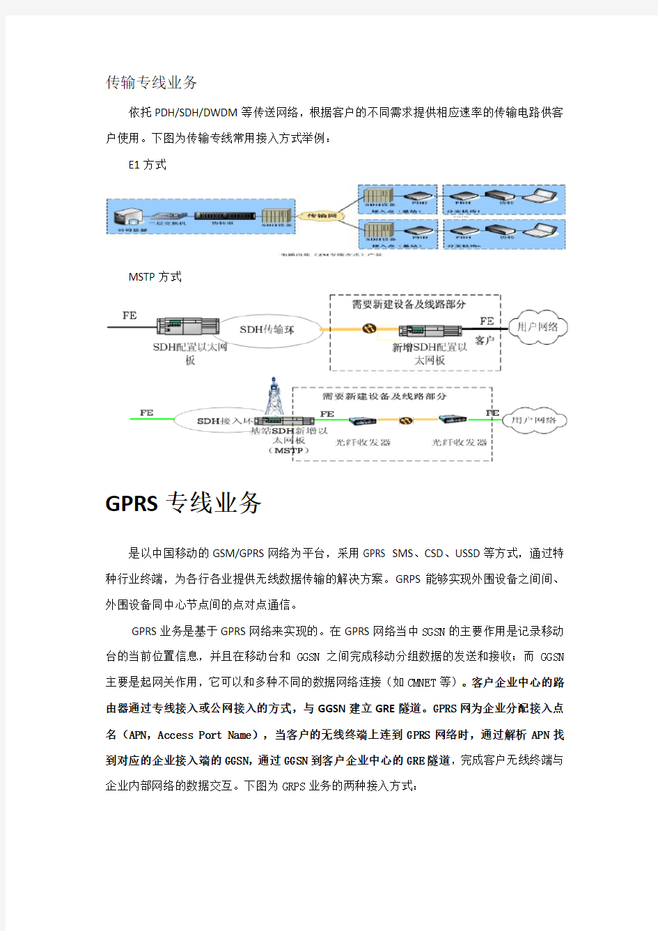 集客专线组网方案