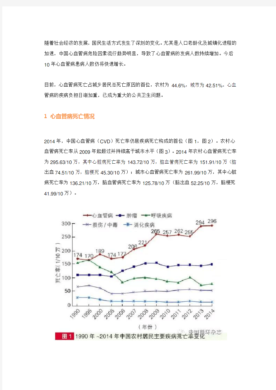 2015年中国心血管病报告