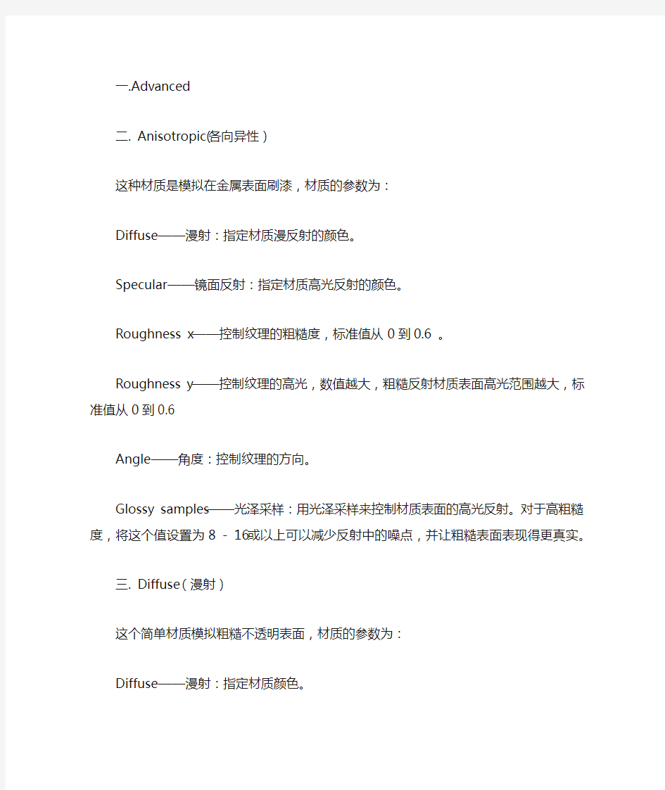 keyshot材质类型介绍整理