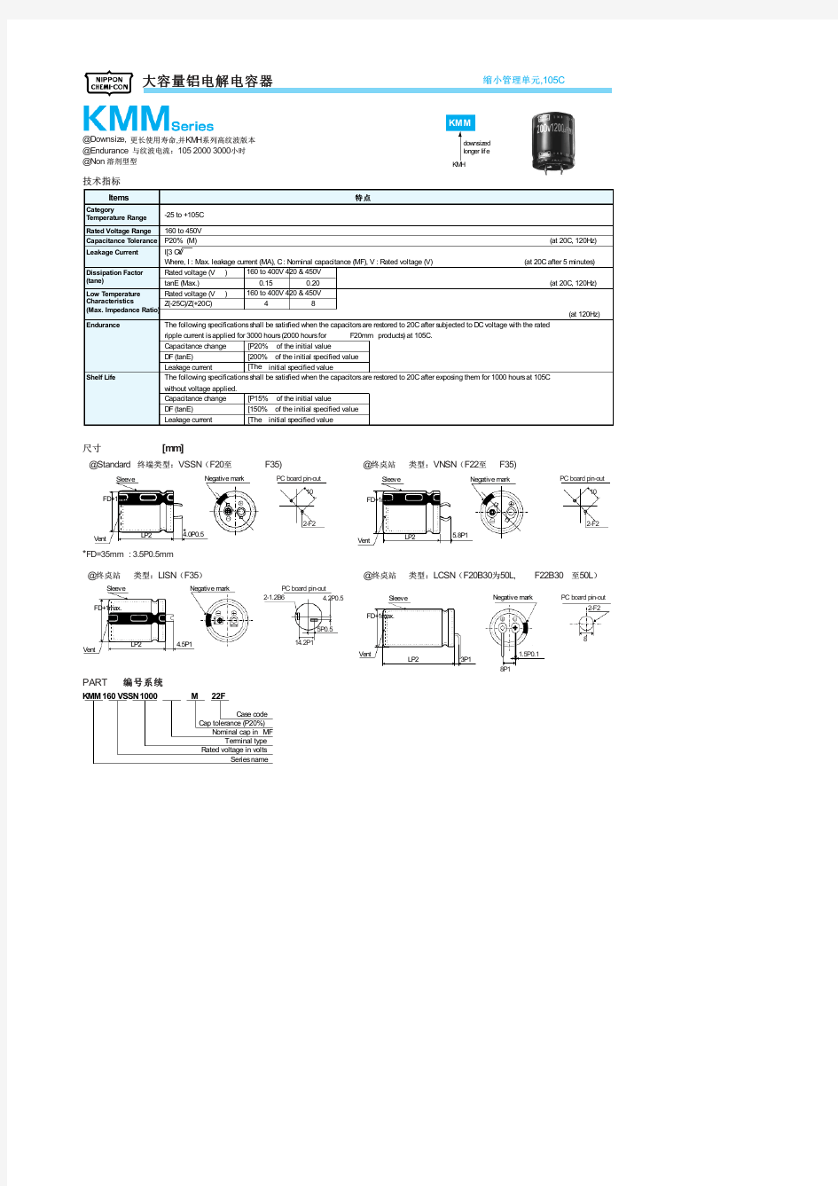 315LCSN270M22E中文资料(Nippon Chemi-Con)中文数据手册「EasyDatasheet - 矽搜」