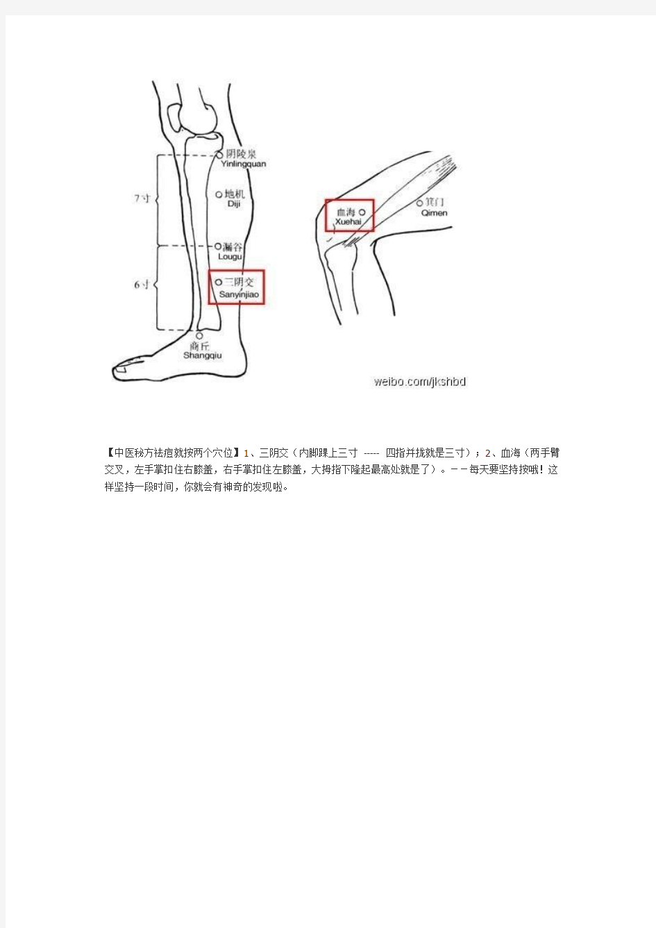 中医秘方祛痘就按两个穴位