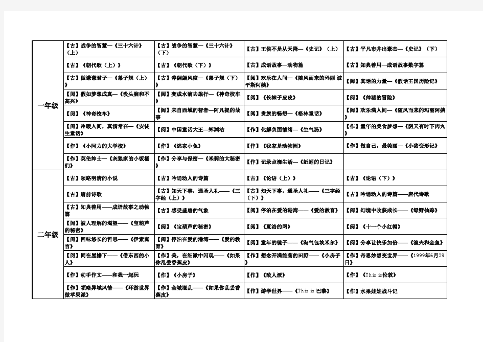 高思大语文课程表