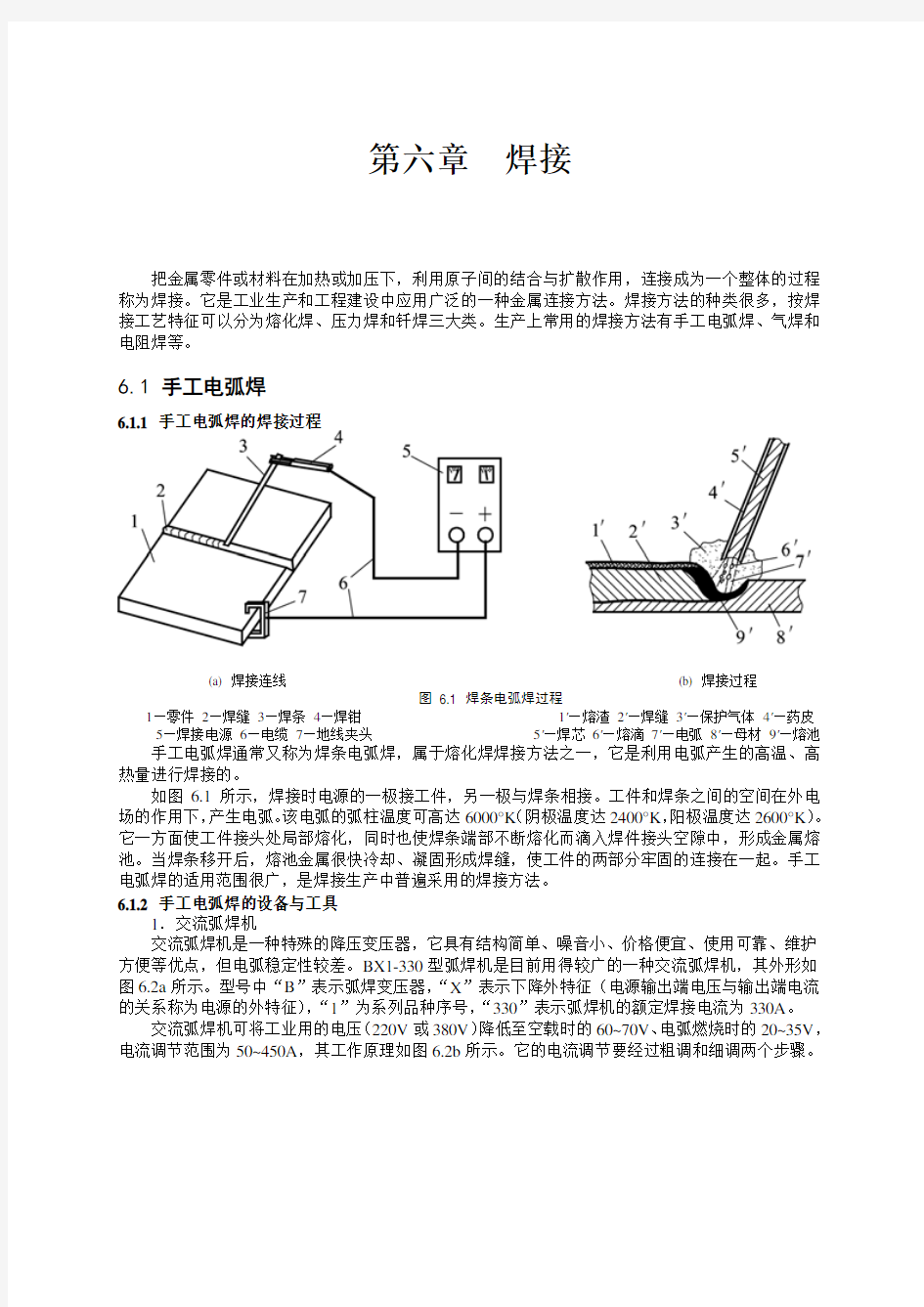 手工电弧焊