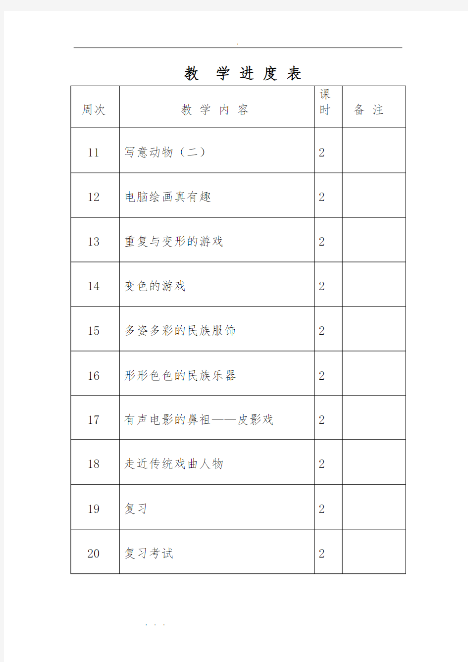 2018岭南版美术六年级(上册)(全册)教(学)案