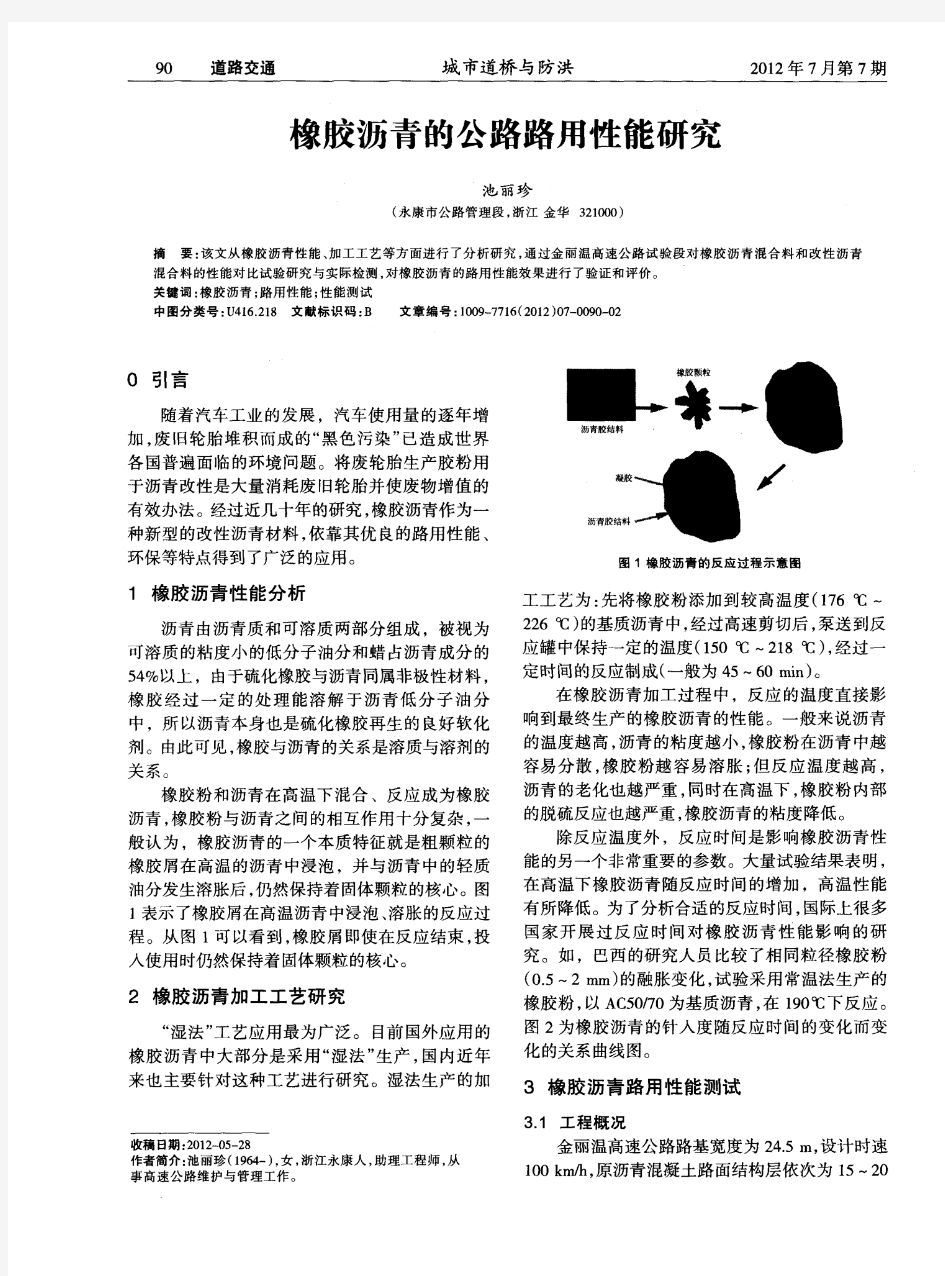 橡胶沥青的公路路用性能研究