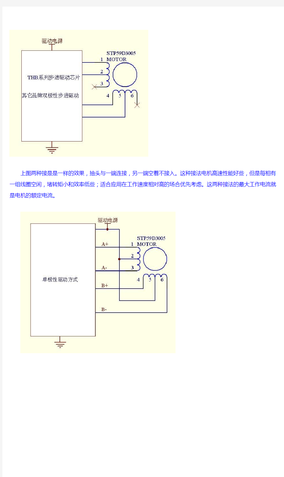 信浓步进电机两项六线说明