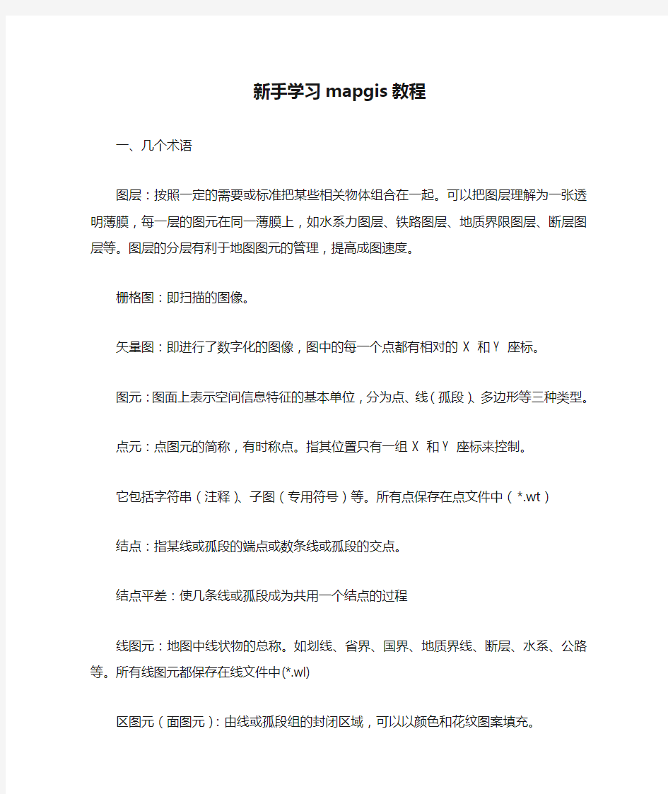 新手学习mapgis教程