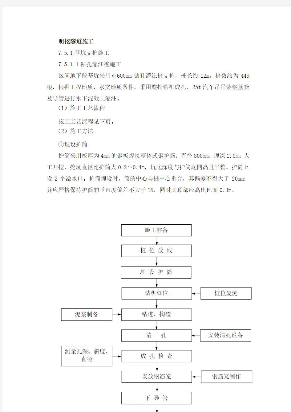 明挖隧道施工方案