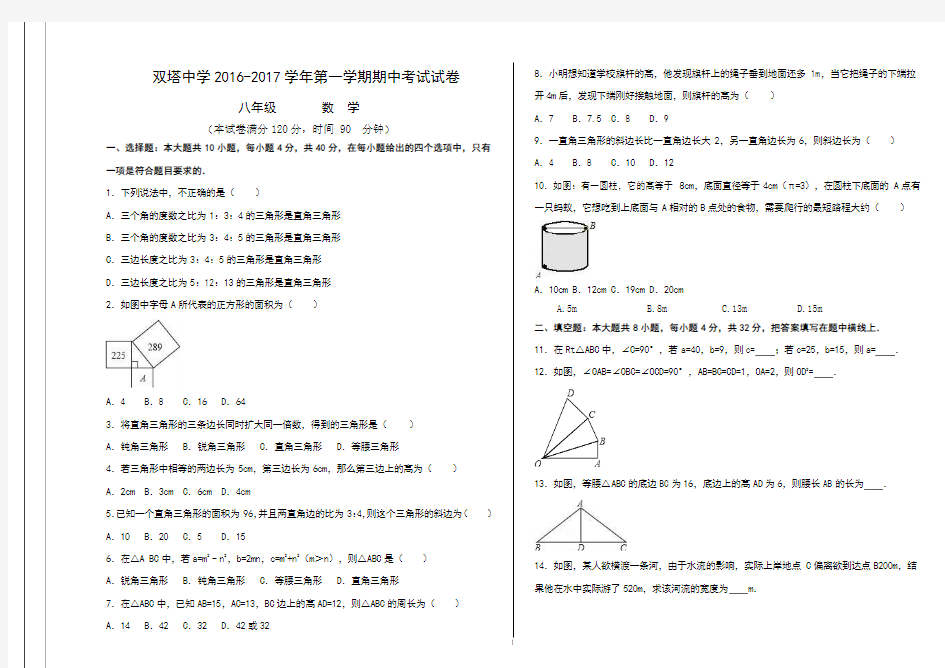 (江兵兵)北师大版八年级数学(上册)实数  测试卷