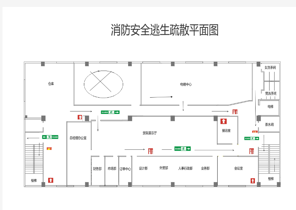 消防逃生平面图