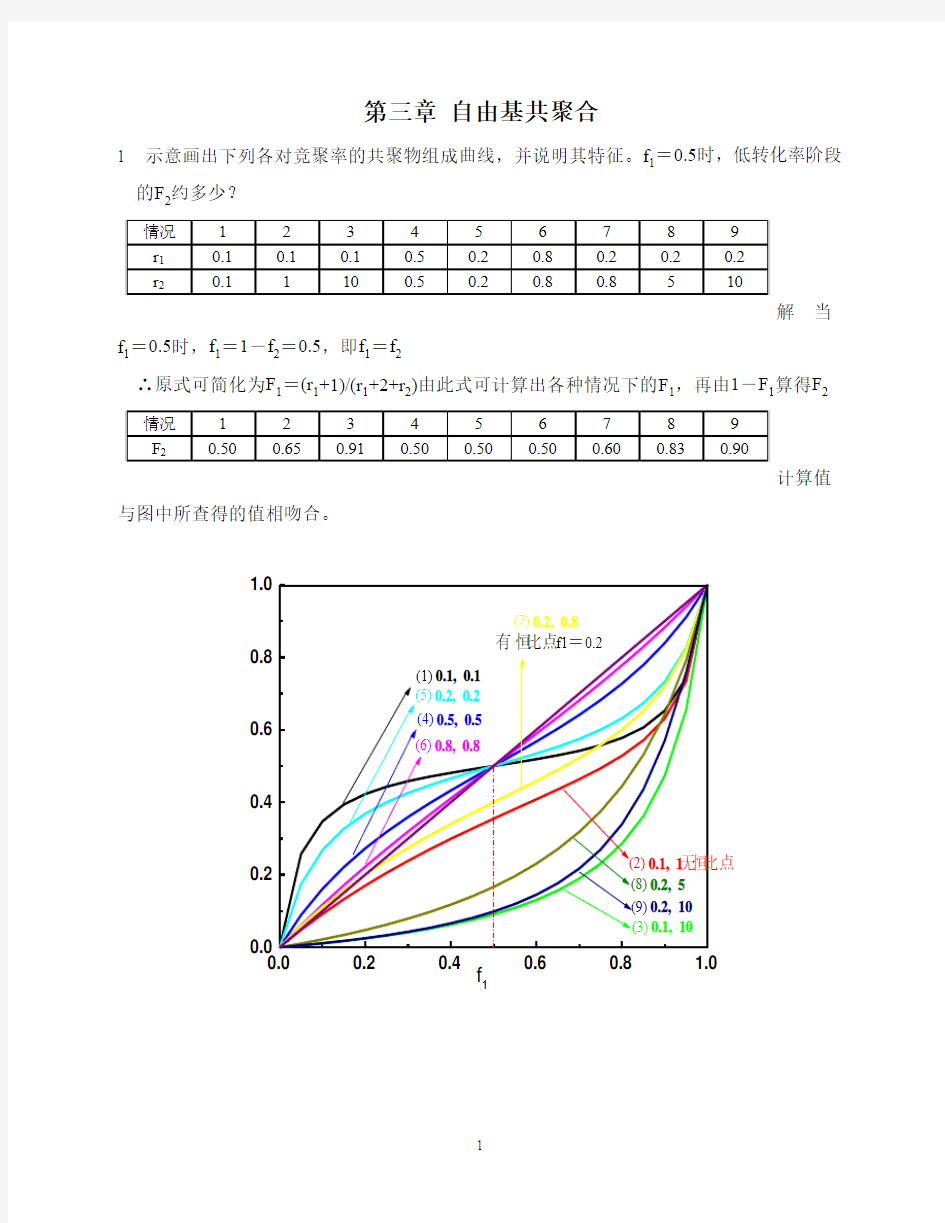 高分子化学习题答案