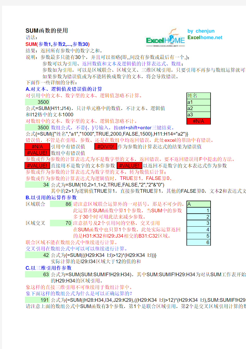 统计函数的使用方法(实例)