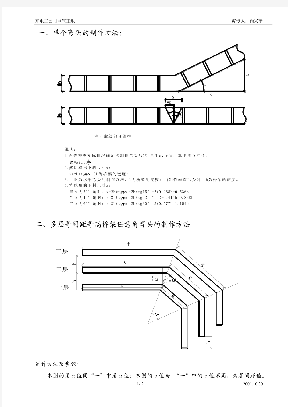 桥架弯头的制作方法11 16