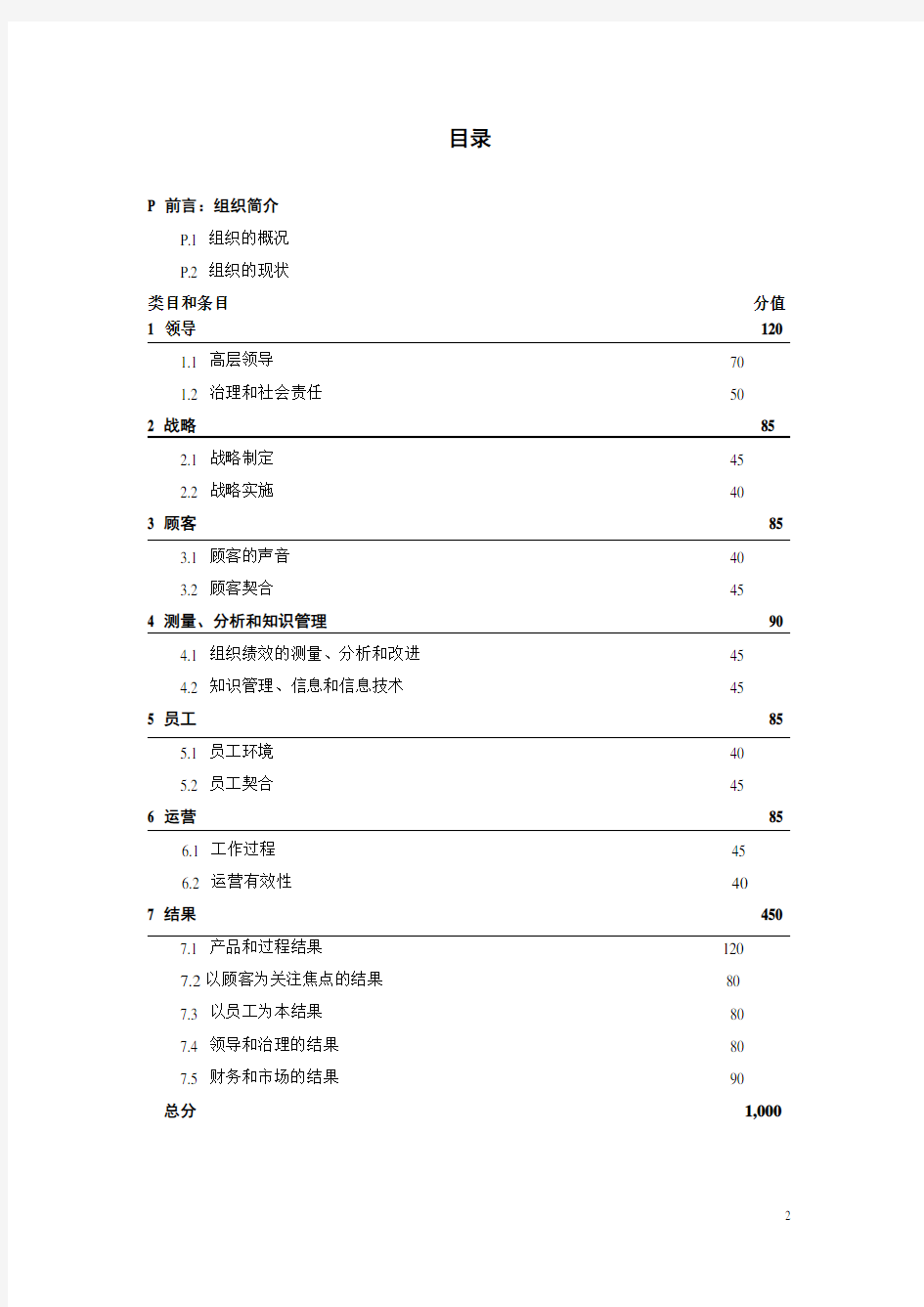 (2015-2016)美国波多里奇国家质量奖评定标准《卓越绩效准则》