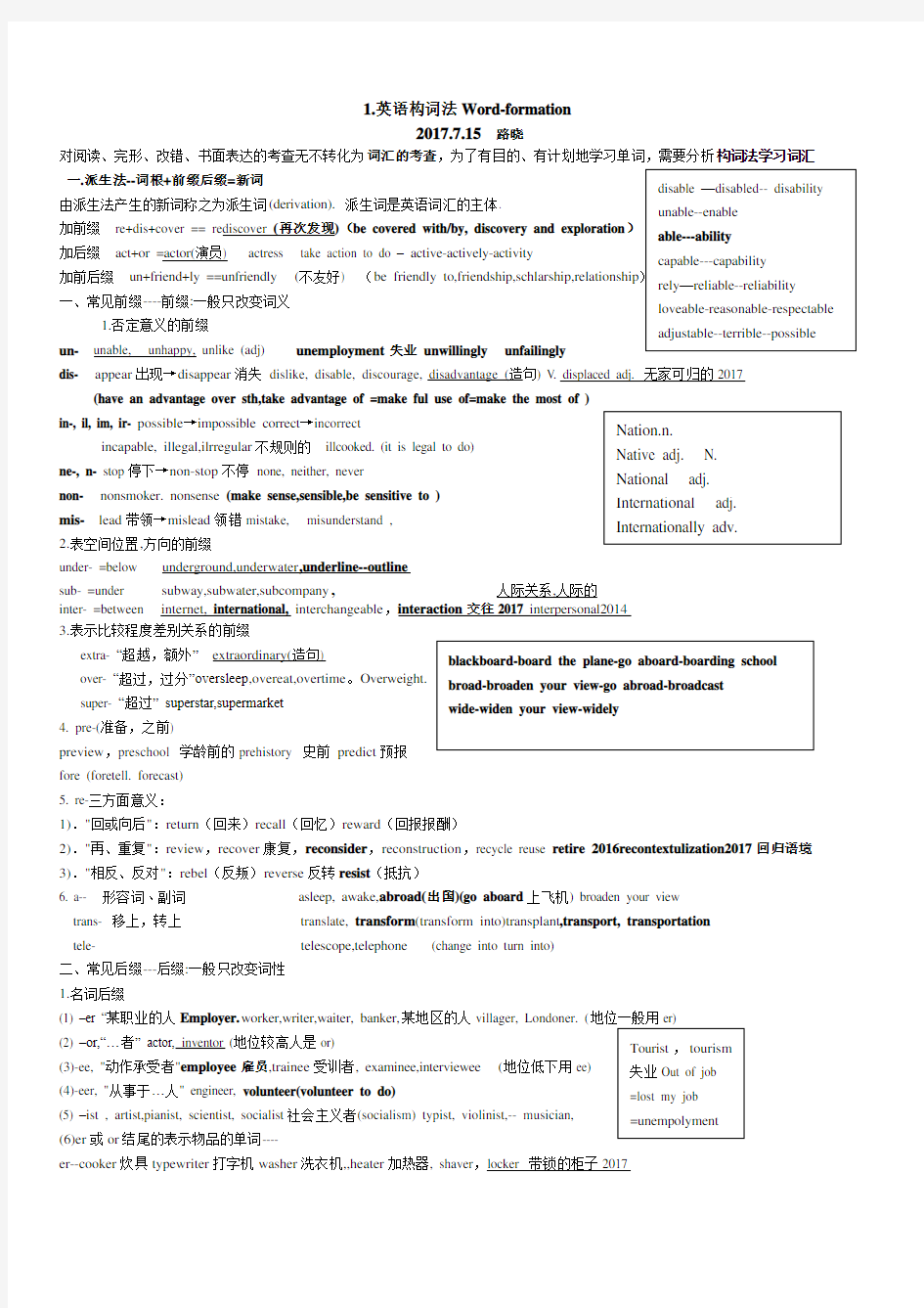 1.构词法