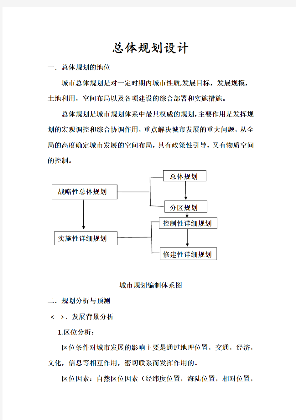 城市总体规划设计中一的些规范要点