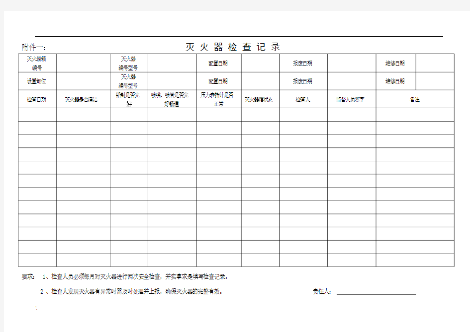 消防设施检查记录表 (3)