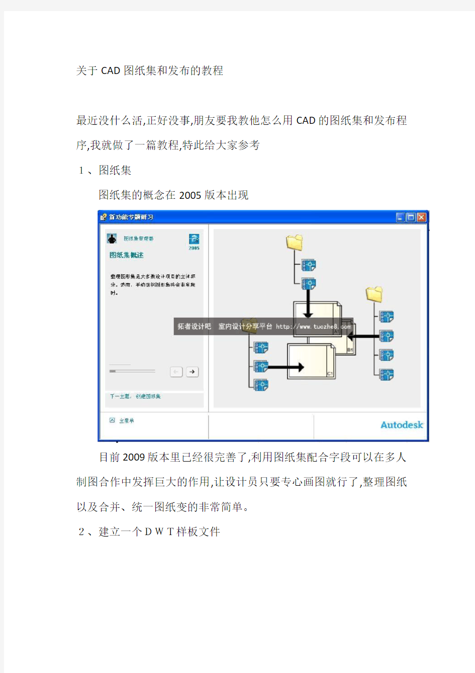 关于CAD图纸集和发布的教程