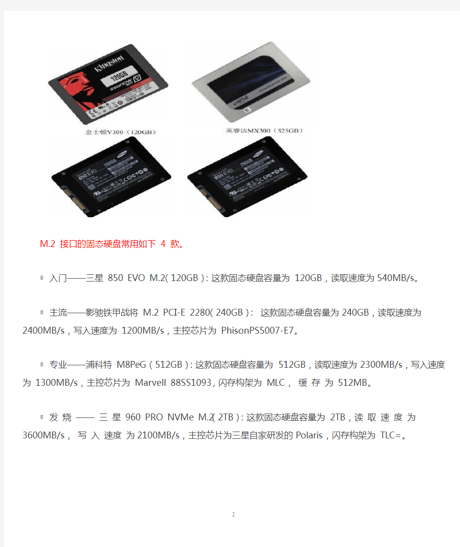 硬盘篇-市面上常见的固态硬盘品牌