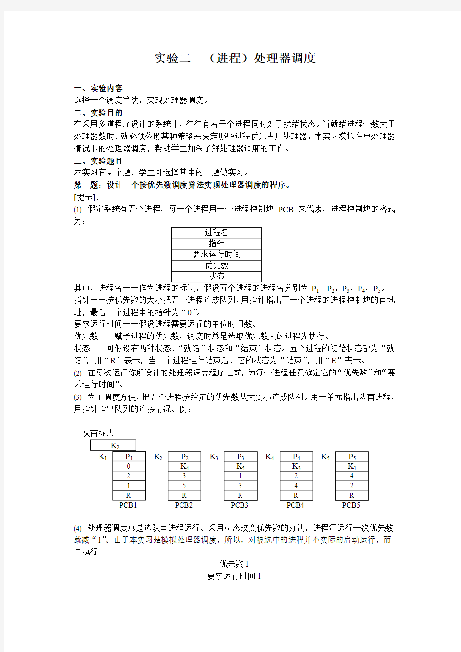 处理机调度