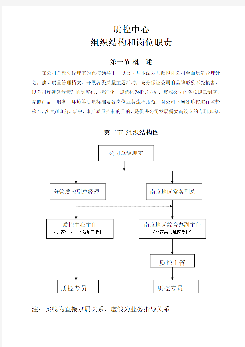 质控中心组织结构和管理制度