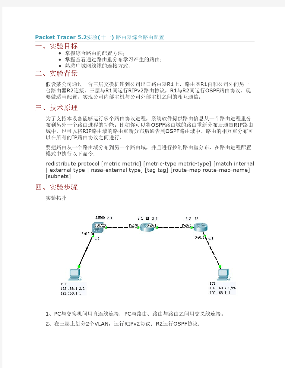 综合路由配置