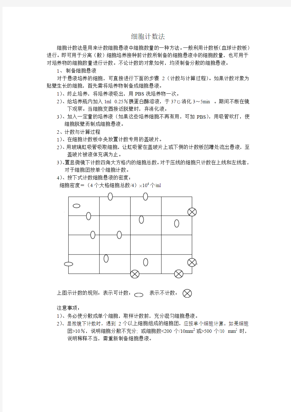 细胞计数法